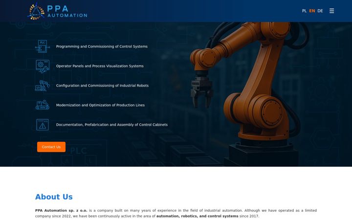 Screenshot of ppaautomation.pl