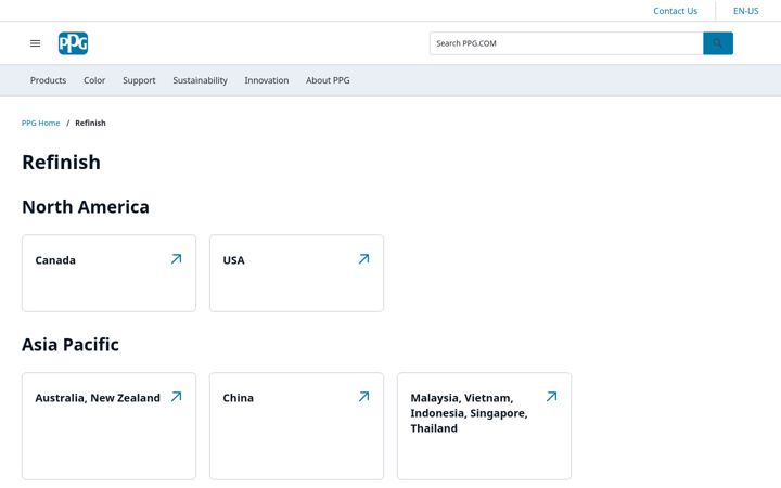 Screenshot of ppgrefinish.com
