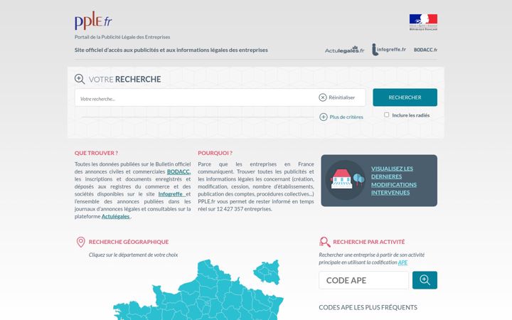 Screenshot of pple.fr
