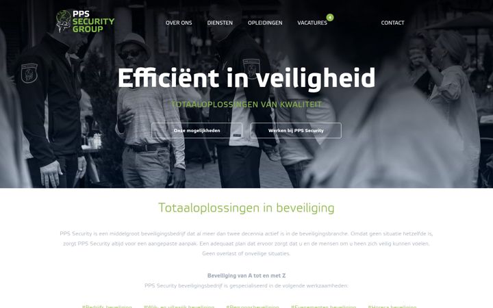 Screenshot di pps-security.nl