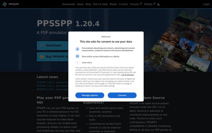 Ekrano kopija ppsspp.org
