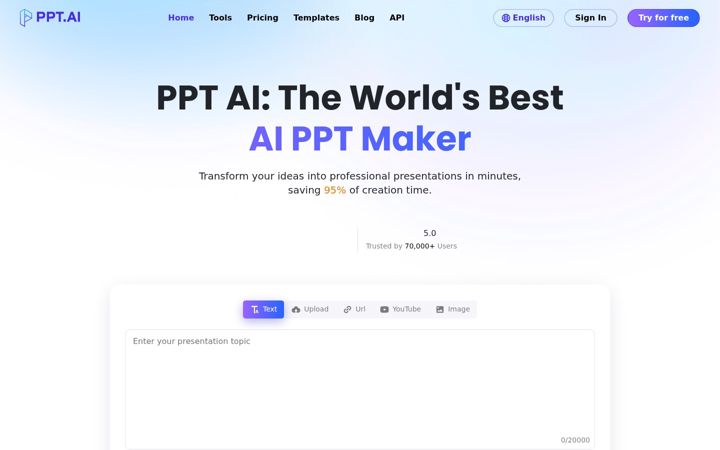Screenshot of ppt.ai