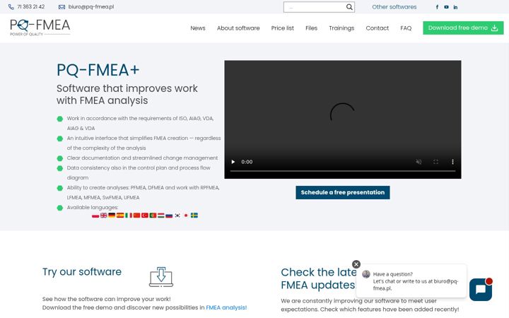 Screenshot of pq-fmea.com