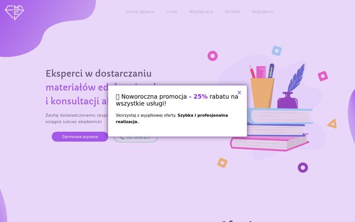 Captură de ecran a praca-dyplomowa.pl