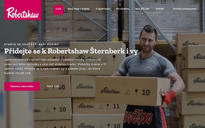 Zrzut ekranu pracevrobertshaw.cz