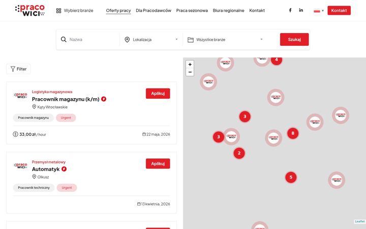 Screenshot of pracowici.pl