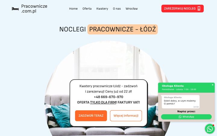 Capture d'écran de pracownicze.com.pl