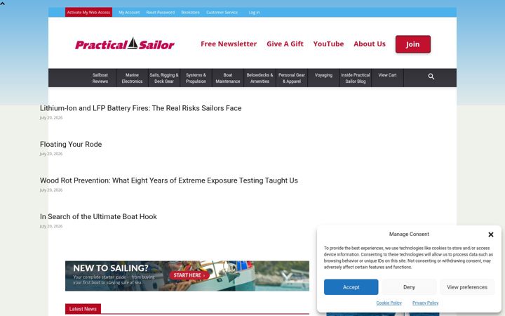Ekrano kopija practical-sailor.com