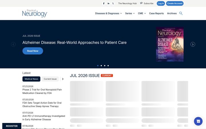 Screenshot of practicalneurology.com