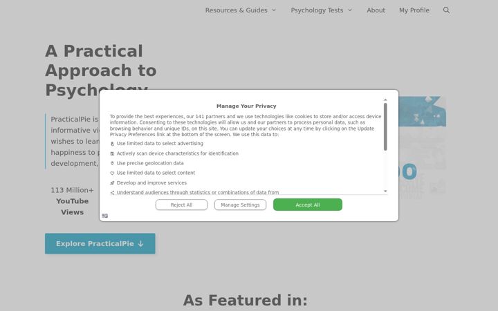 Screenshot of practicalpie.com