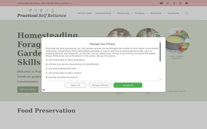 Screenshot of practicalselfreliance.com