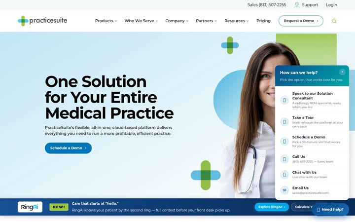 Captura de pantalla de practicesuite.com