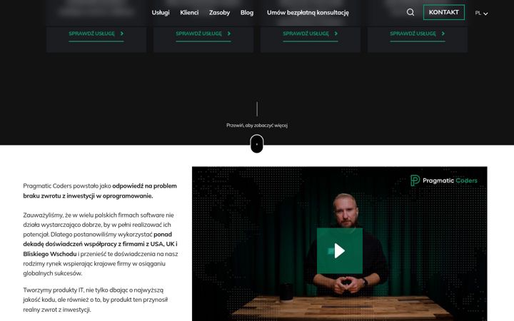 Screenshot van pragmaticcoders.pl