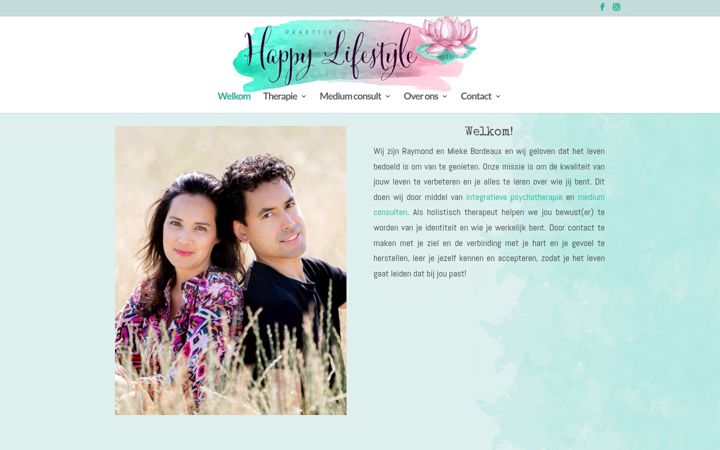 Screenshot of praktijkhappylifestyle.nl