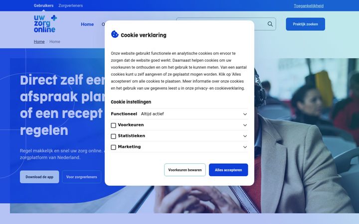 Skjermbilde av praktijkinfo.nl