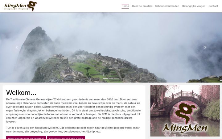 Screenshot of praktijkmingmen.nl