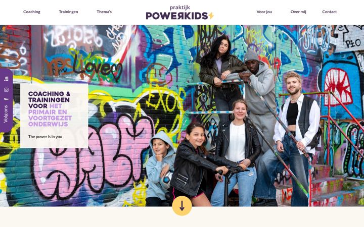 Screenshot von praktijkpowerkids.nl