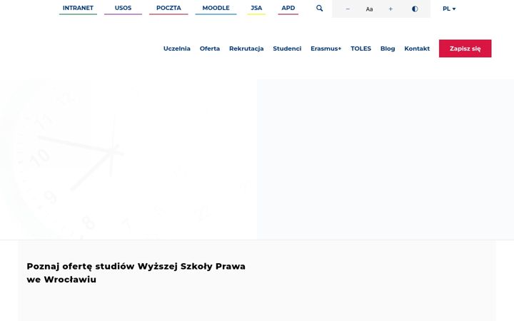 Screenshot of prawowroclaw.edu.pl