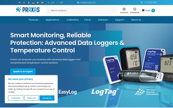 Screenshot of praxas.com