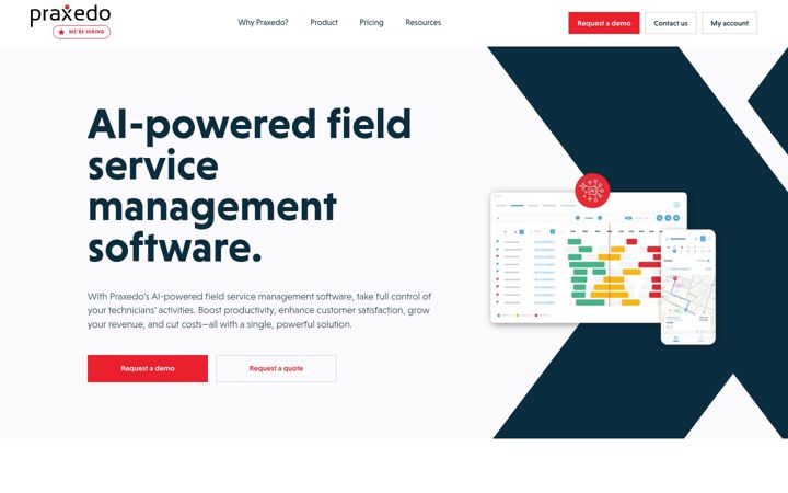 Screenshot of praxedo.com