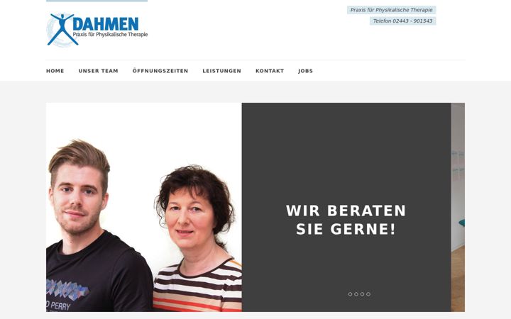 Snímek obrazovky praxis-dahmen.de