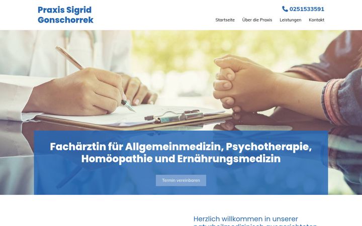 Skärmbild av praxis-gonschorrek.de