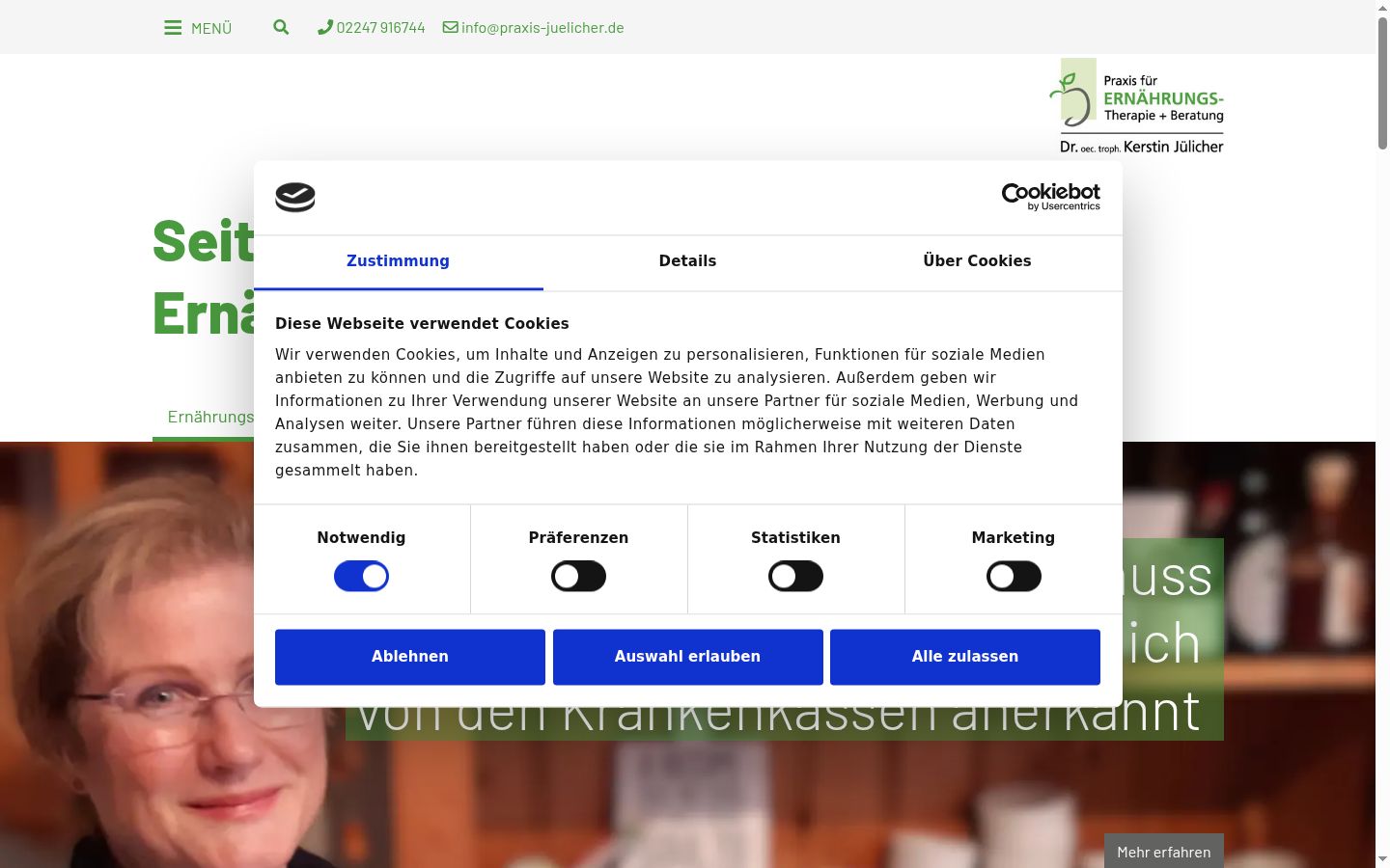 Snímek obrazovky baneru souhlasu zobrazeného před jakoukoli interakcí