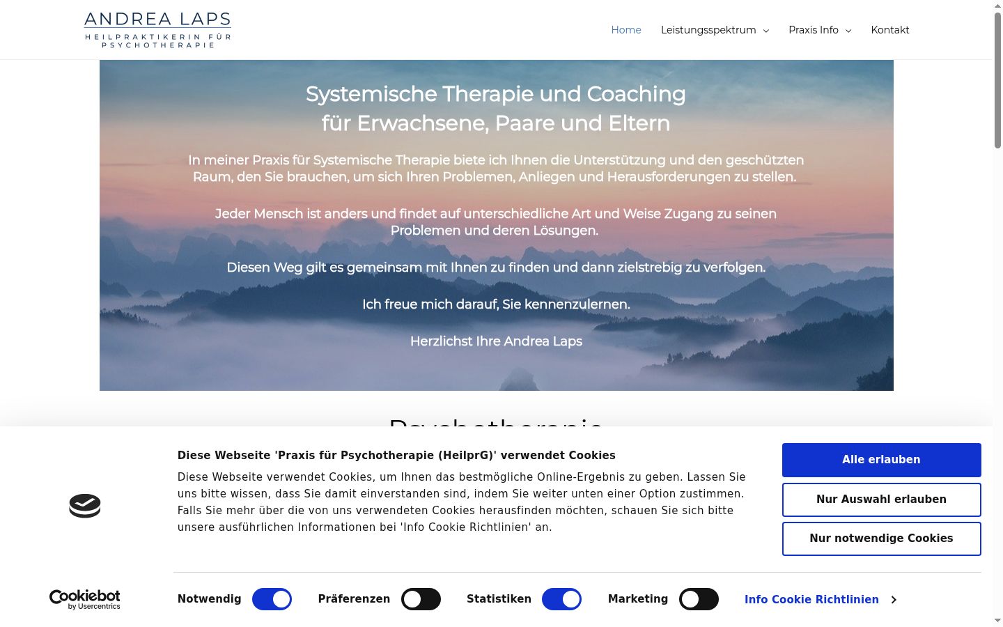 Screenshot tal-banner tal-kunsens muri qabel kwalunkwe interazzjoni