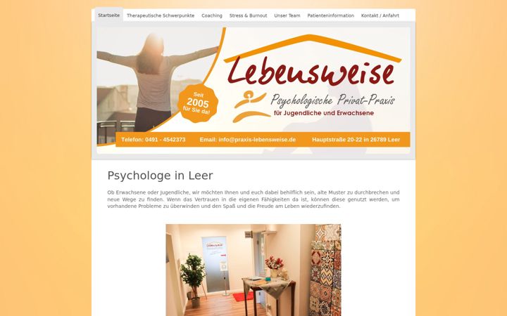 Screenshot of praxis-lebensweise.de