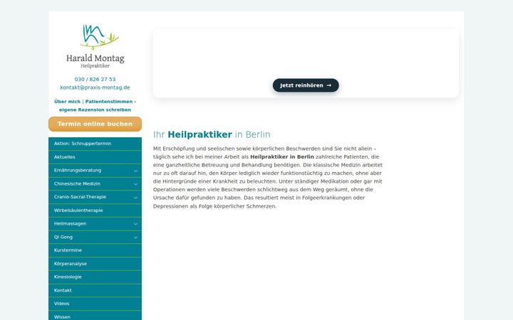 Screenshot stránky praxis-montag.de