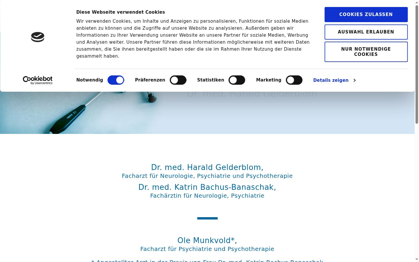 Screenshot van de toestemmingsbanner zoals getoond vóór enige interactie