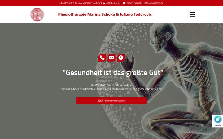 Screenshot of praxis-schoeke-todorovic.de