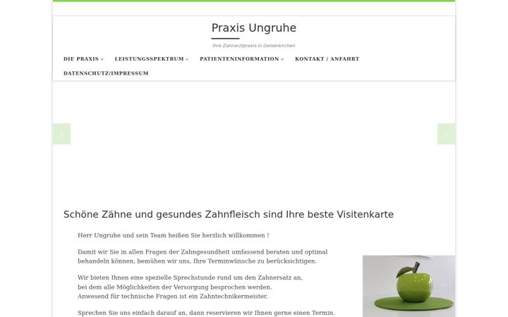 Captură de ecran a praxis-ungruhe.de