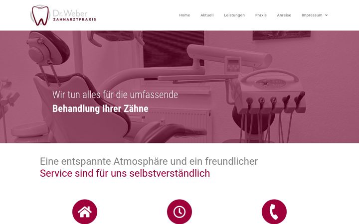 Screenshot of praxis-weber-mr.de