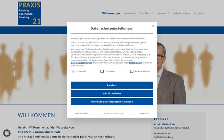 Skærmbillede af praxis21.de