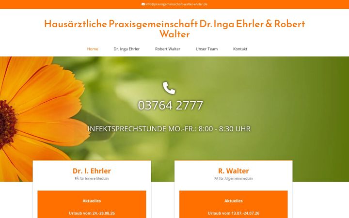 Captură de ecran a praxisgemeinschaft-walter-ehrler.de