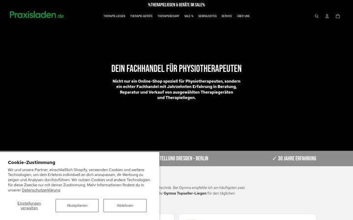 Zrzut ekranu praxisladen.de
