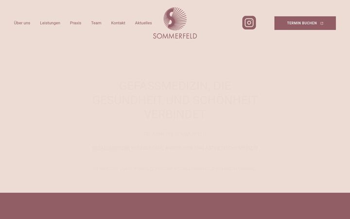 Screenshot stránky praxissommerfeld.de