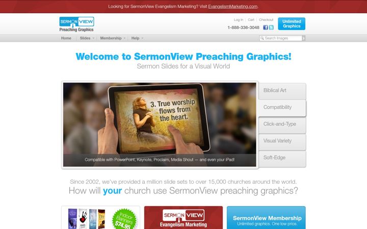 Screenshot of preachinggraphics.org