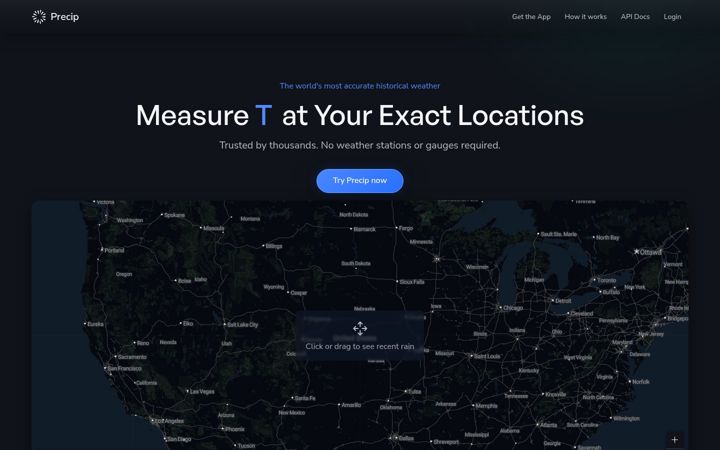Screenshot of precip.ai