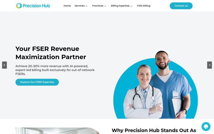 Screenshot of precisionhub.com