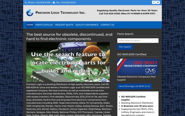 Screenshot of precisionlogicinc.net