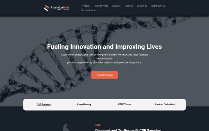 Screenshot of precisionmed.com