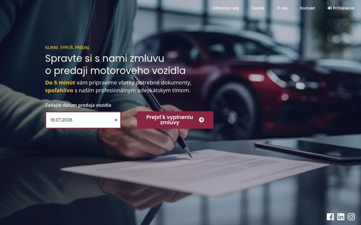 Snímek obrazovky predajauta.online