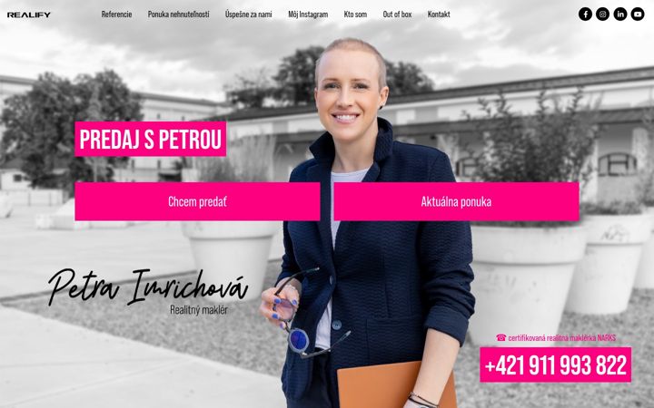 Skærmbillede af predajspetrou.sk