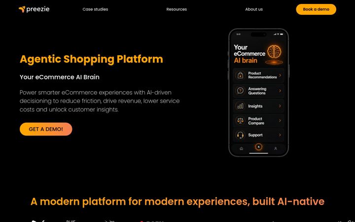 Screenshot of preezie.io