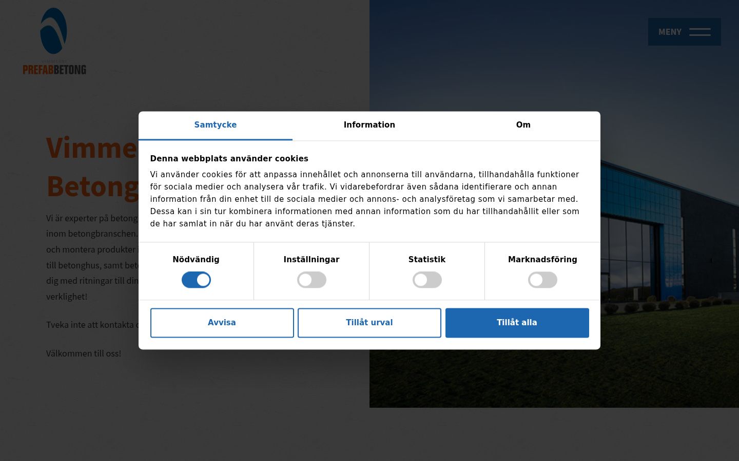 Screenshot of the consent banner shown before any interaction