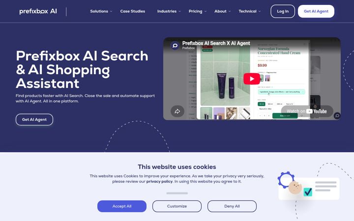 Skärmbild av prefixbox.com