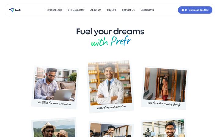 Screenshot of prefr.com