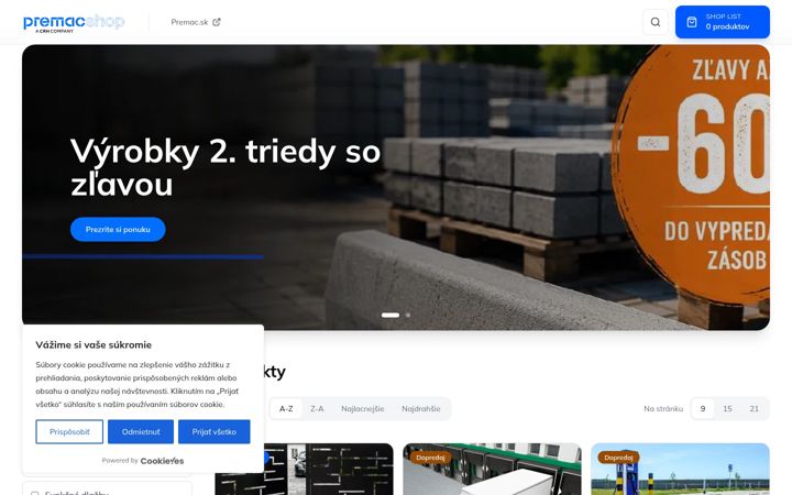 Screenshot of premacshop.sk